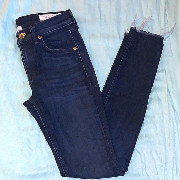 Rag & Bone Stretchy ankle skinny with frayed hem - Picture 3 of 7